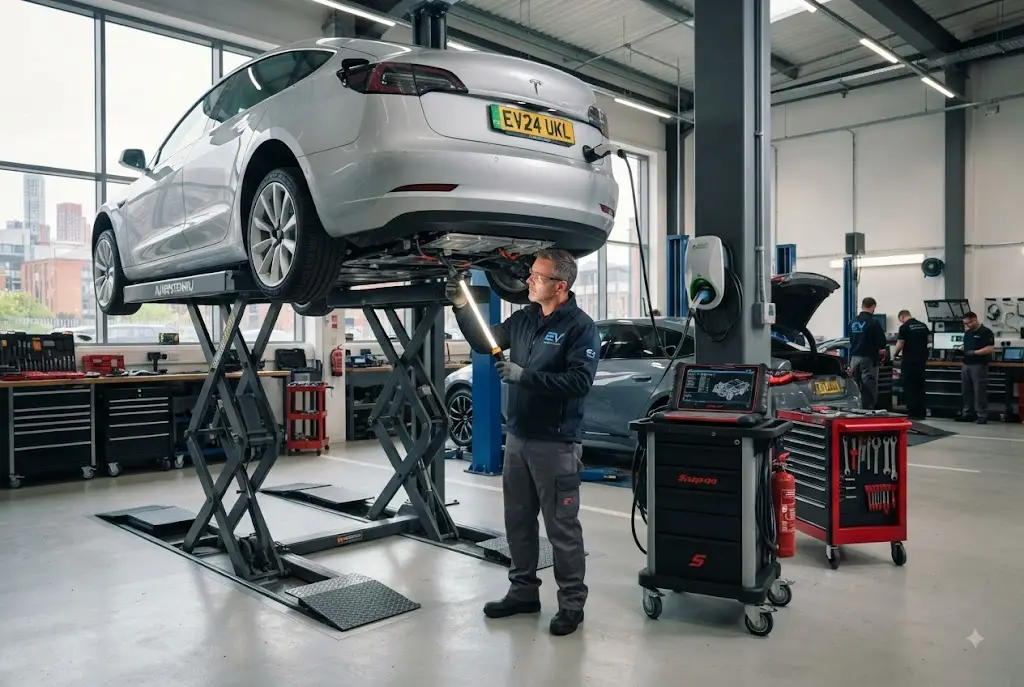 EV servicing UK with electric vehicle maintenance and battery checks