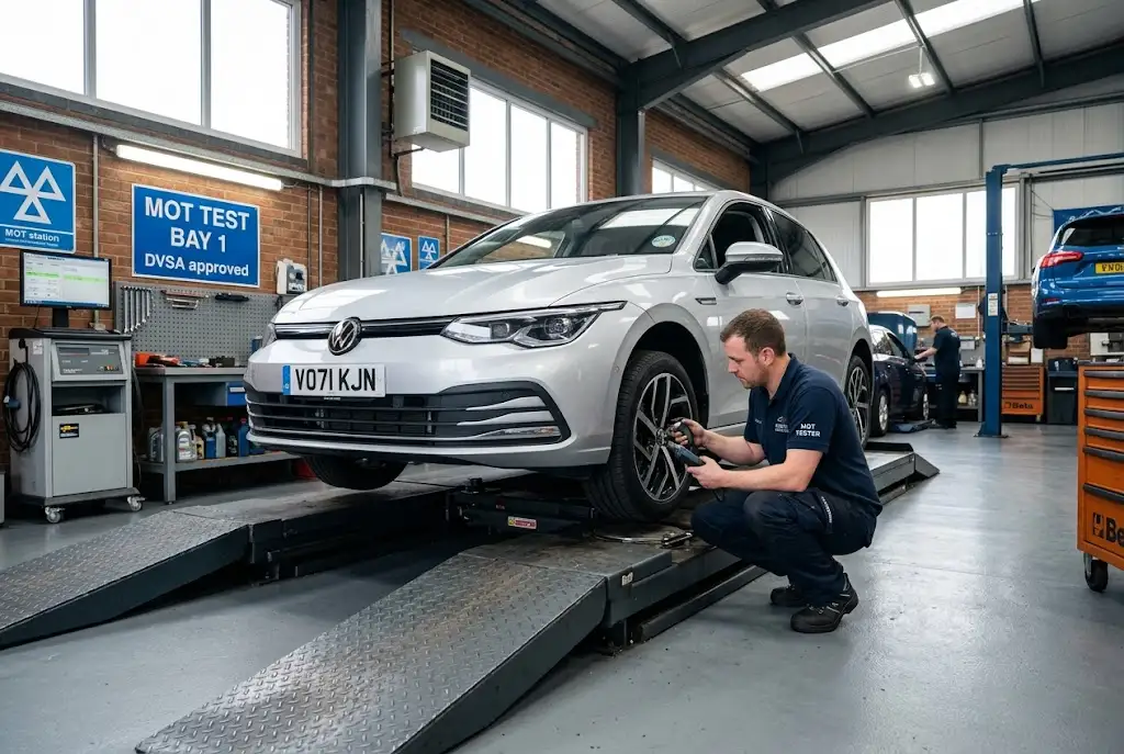 MOT and Service: UK Facts, Rules & Pass Rates MOT and service inspection at a professional UK automotive testing centre